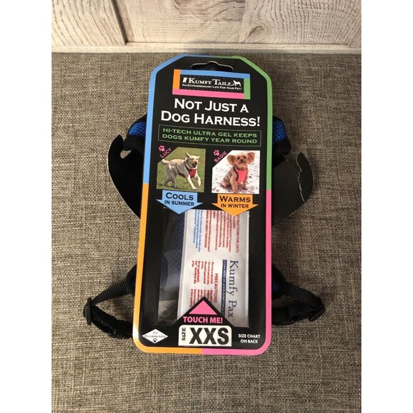 Kumfy Tailz Hi-Tech Warming Cooling Dog Harness Adjustable Royal Blue Size XXS - Picture 2 of 3